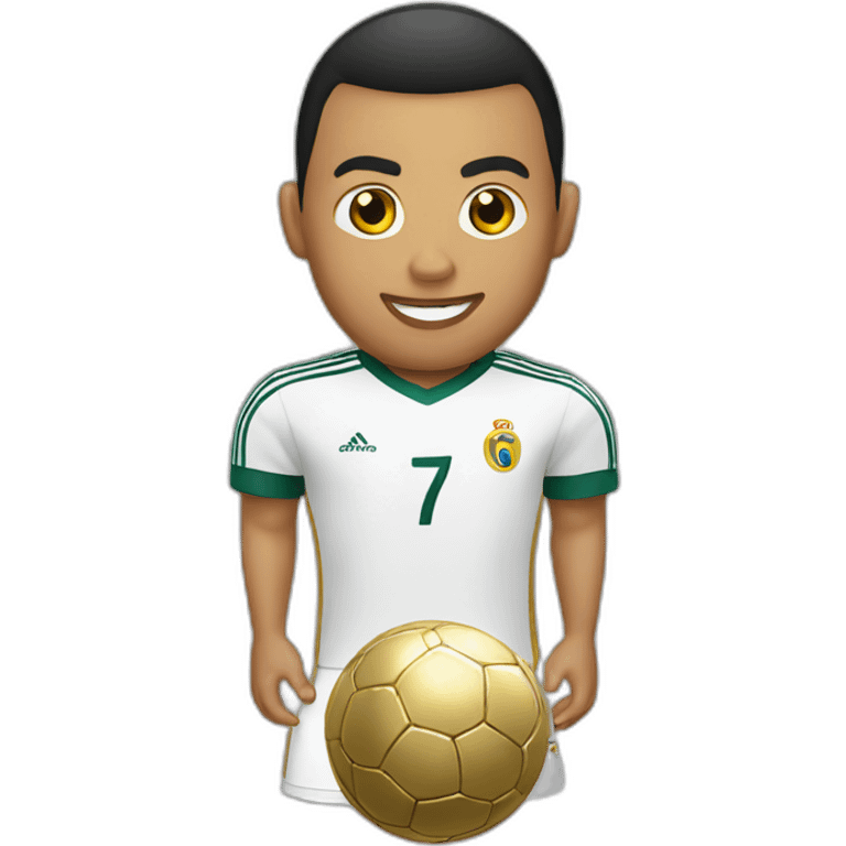 Ronaldo with gold ball emoji