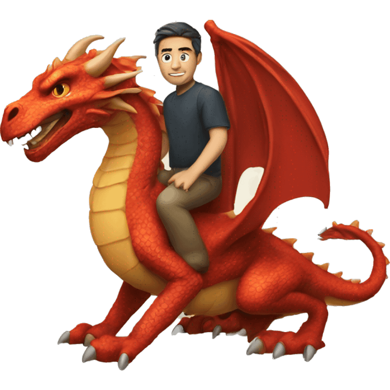 A person on a dragon emoji