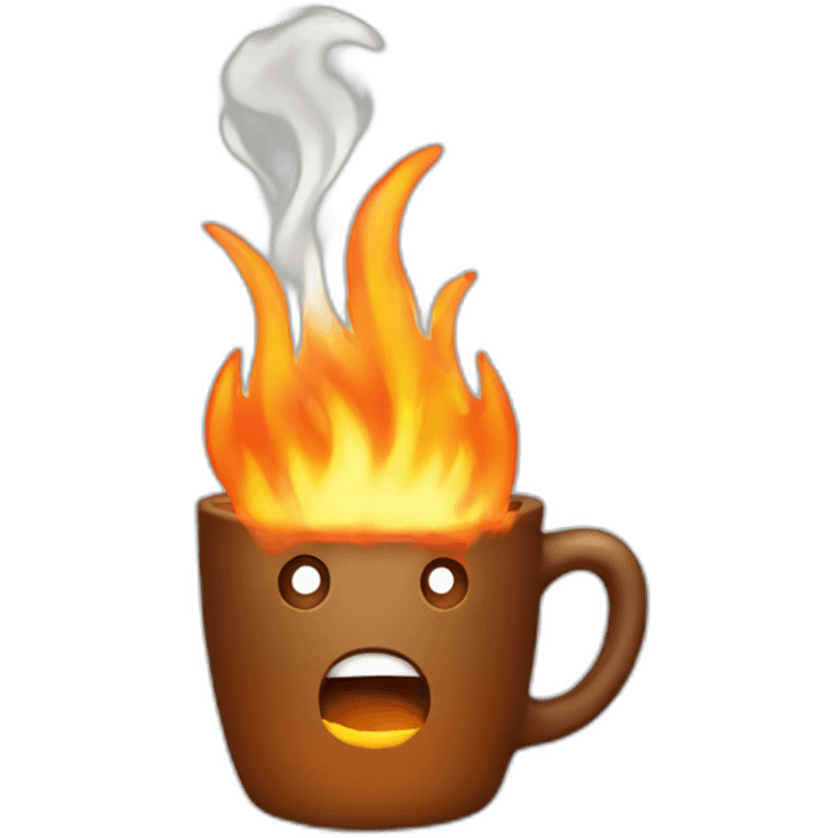 Coffee on fire emoji