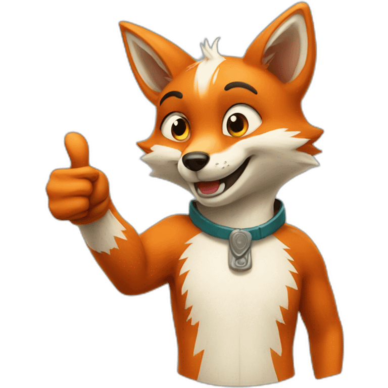 thumbs up fox  emoji