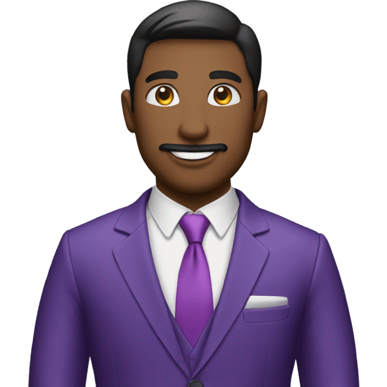 Purple suit business man emoji