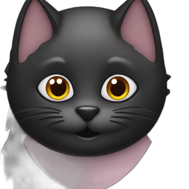 Black cat bat emoji