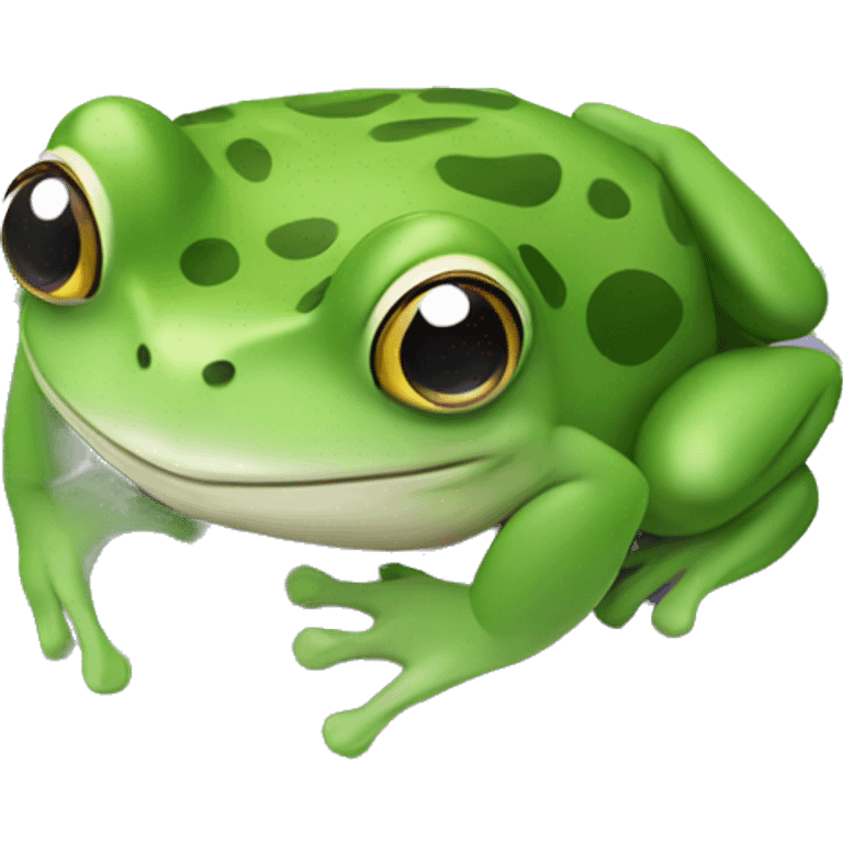 Frog on Lilly pad emoji