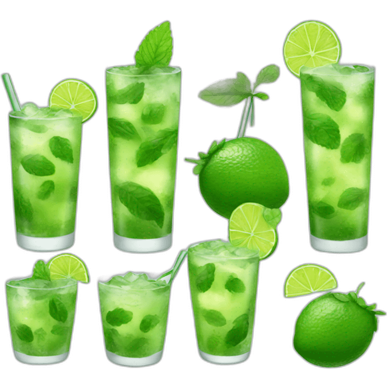 Multiple mojitos emoji