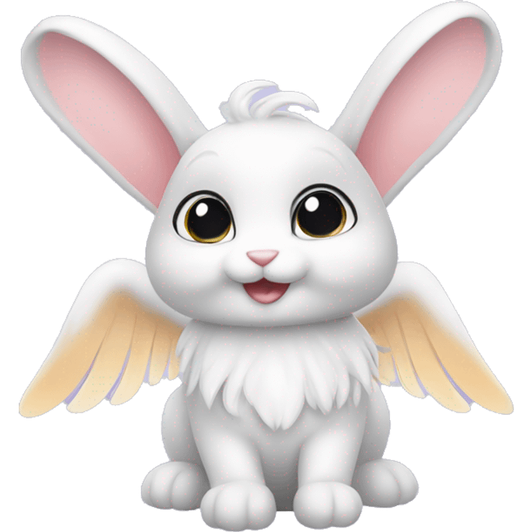 bunny with angel wings emoji