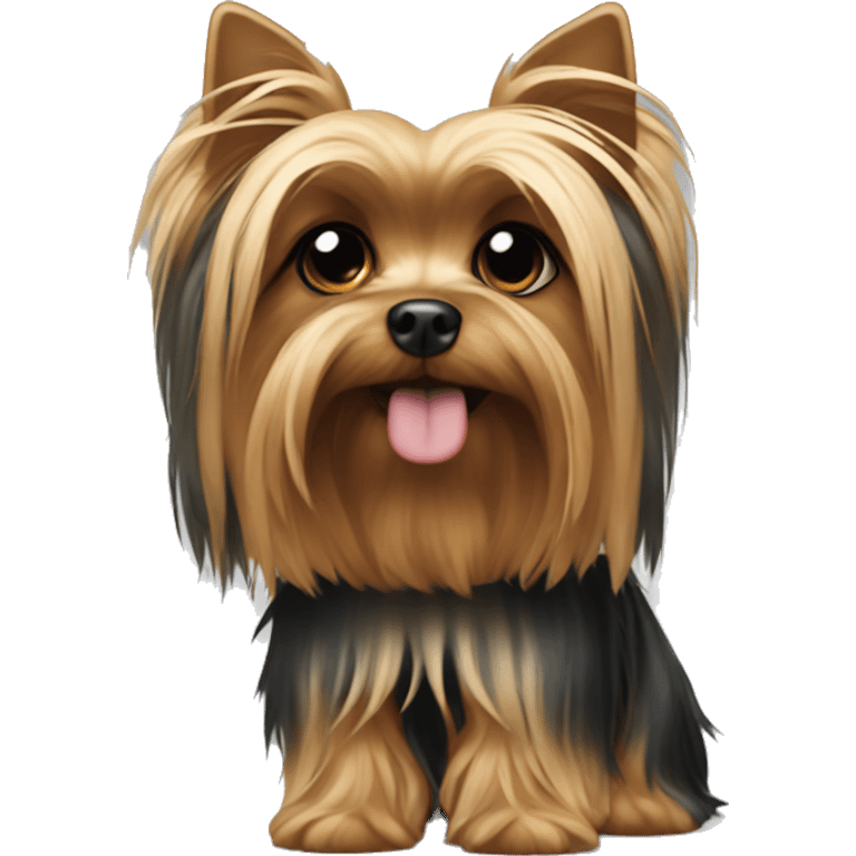 yorkie with long hair emoji