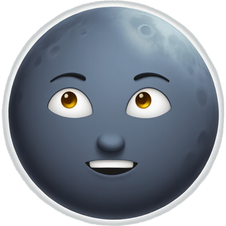 Moon astrology symbol with cute face emoji