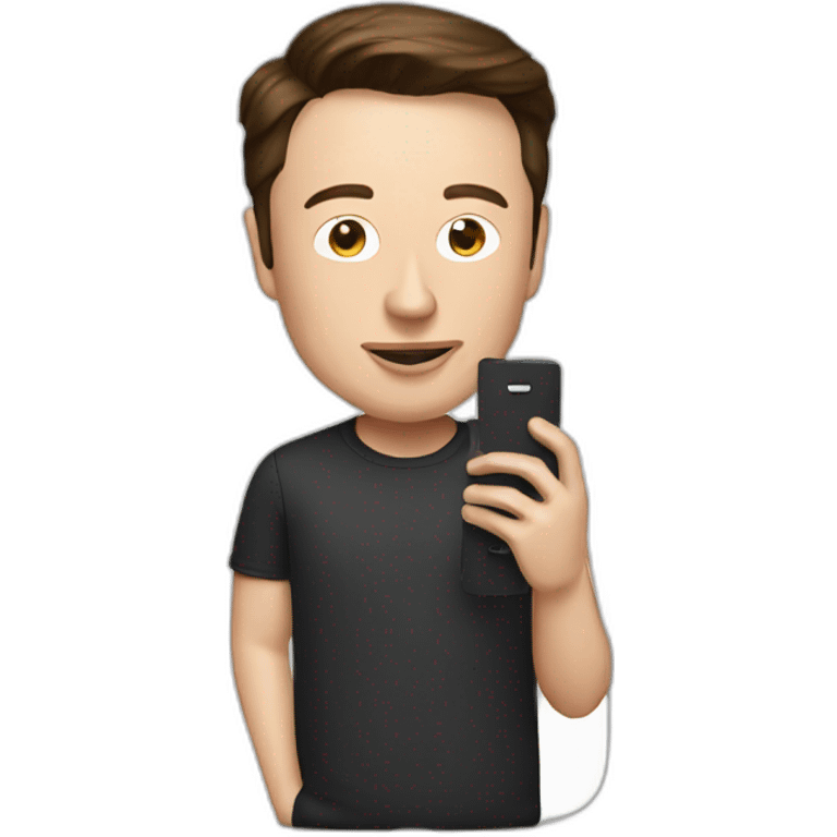 elon musk with phone emoji