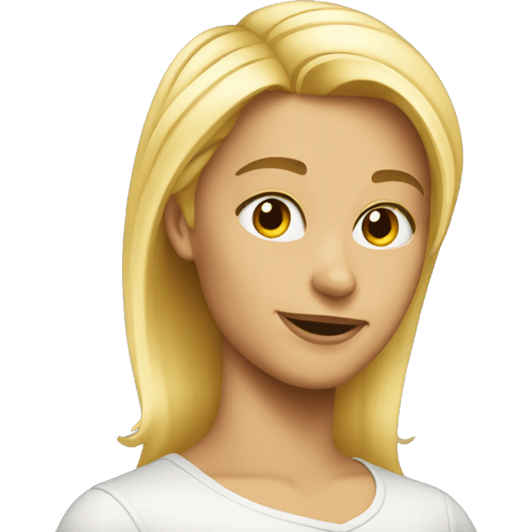 Good looking blond emoji