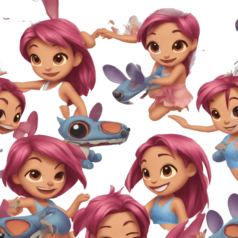 Lilo et stitch+angela emoji