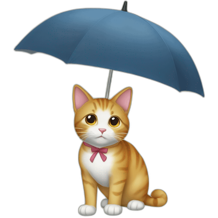 cat and umbrella emoji