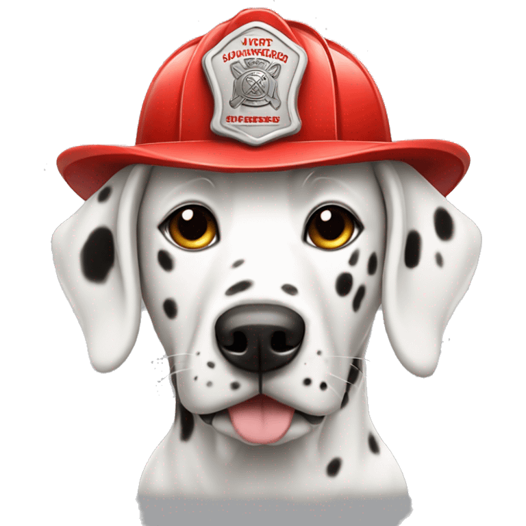 Dalmatiner firefighter dog emoji