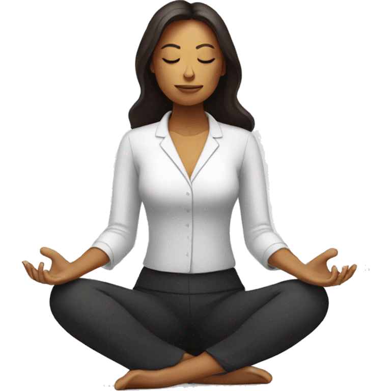 MEDITATING BUSINESS WOMAN emoji