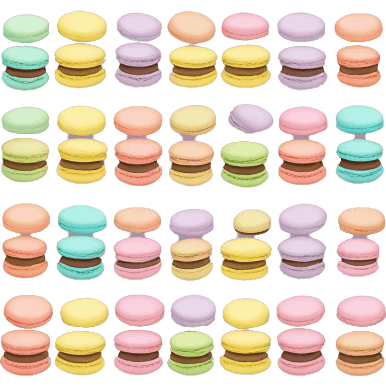 Pastel coloured cute macrons emoji