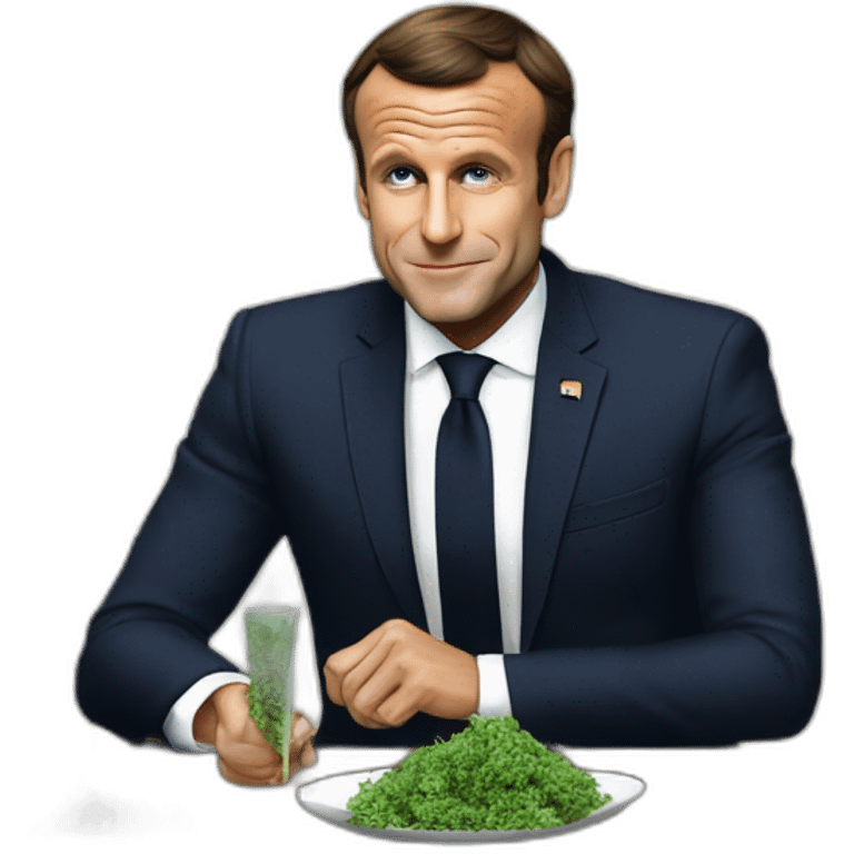 president-macron-smoke-cannabis-with-a-bong emoji