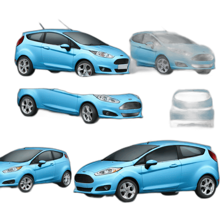 Light Blue Ford Fiesta emoji