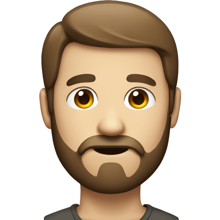 shrugging man with short brown hair and beard emoji