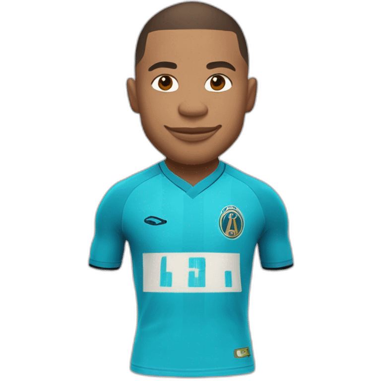 Kylian mbappe avec un maillot de l'om emoji