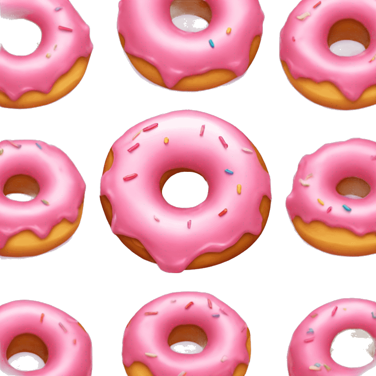 Pink donut emoji