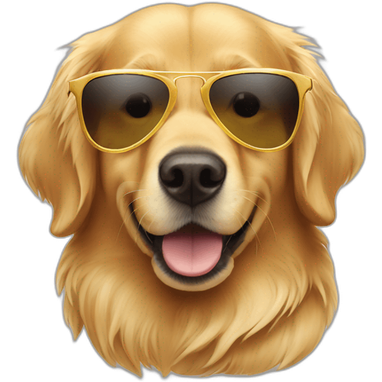 Golden retriever switch sunglasses emoji