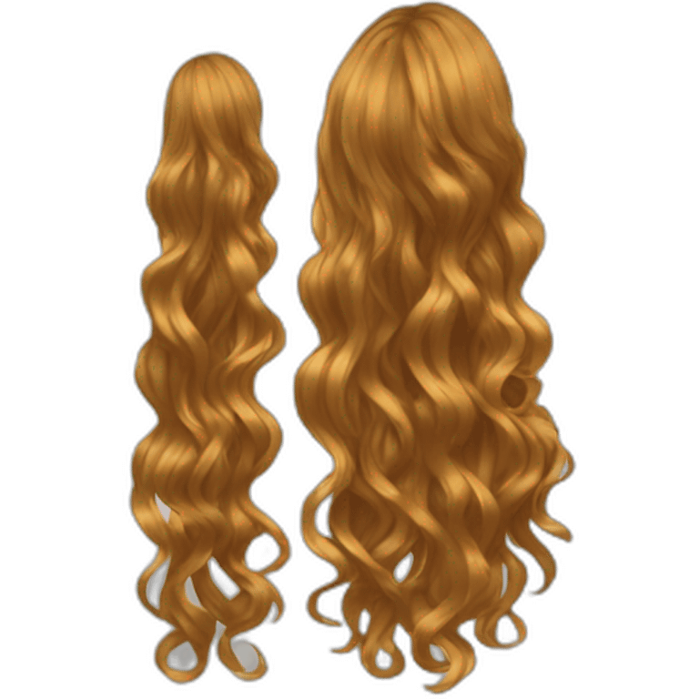 A girl with long weavy hair emoji