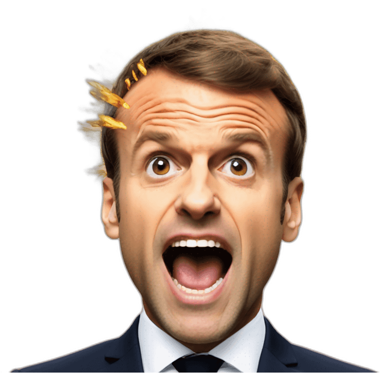 emmanuel macron exploding-head emoji