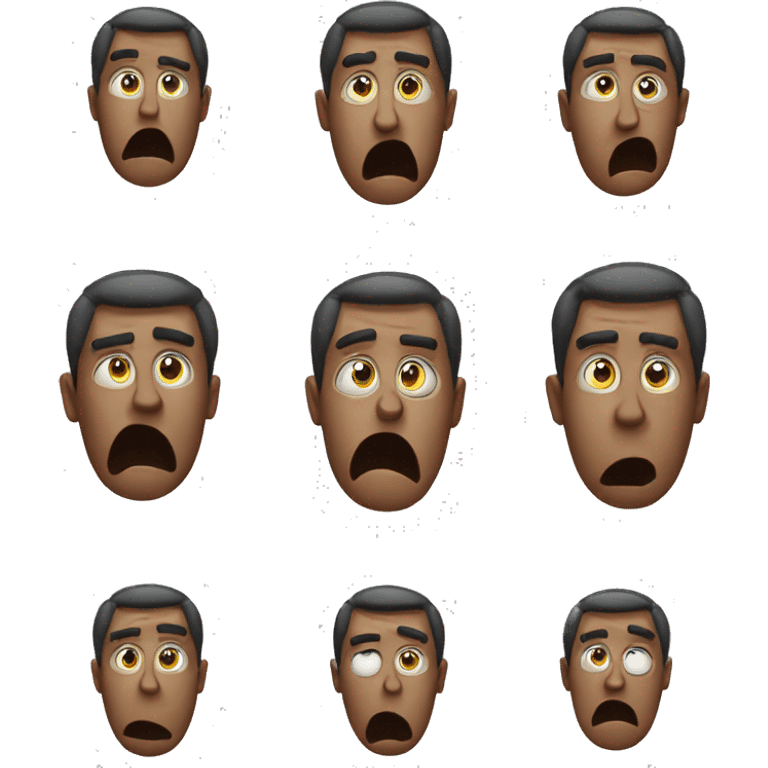 Emoji with confused face emoji