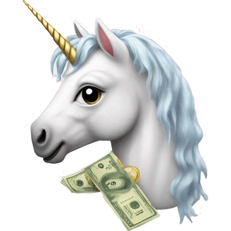 Unicorn with money  emoji