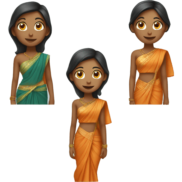 Girl wearing saree emoji