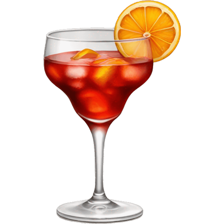 Negroni cocktail emoji emoji