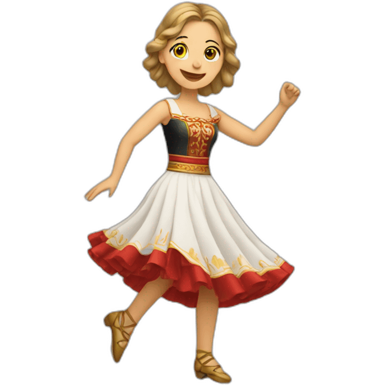 Serbian dancing woman emoji