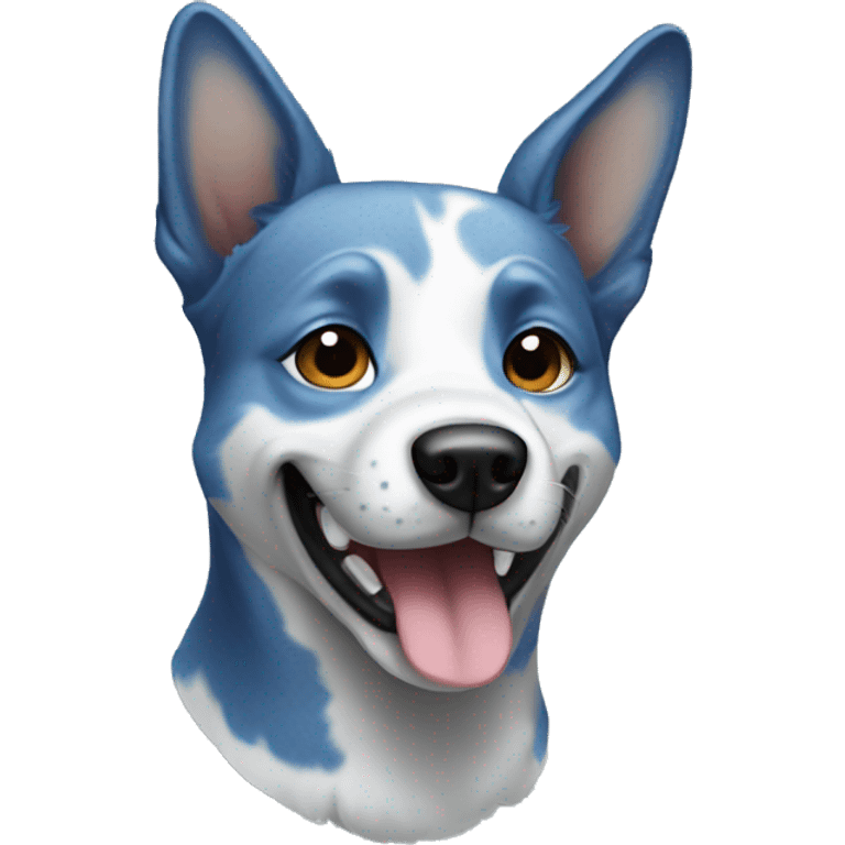 Big blue healer dog emoji