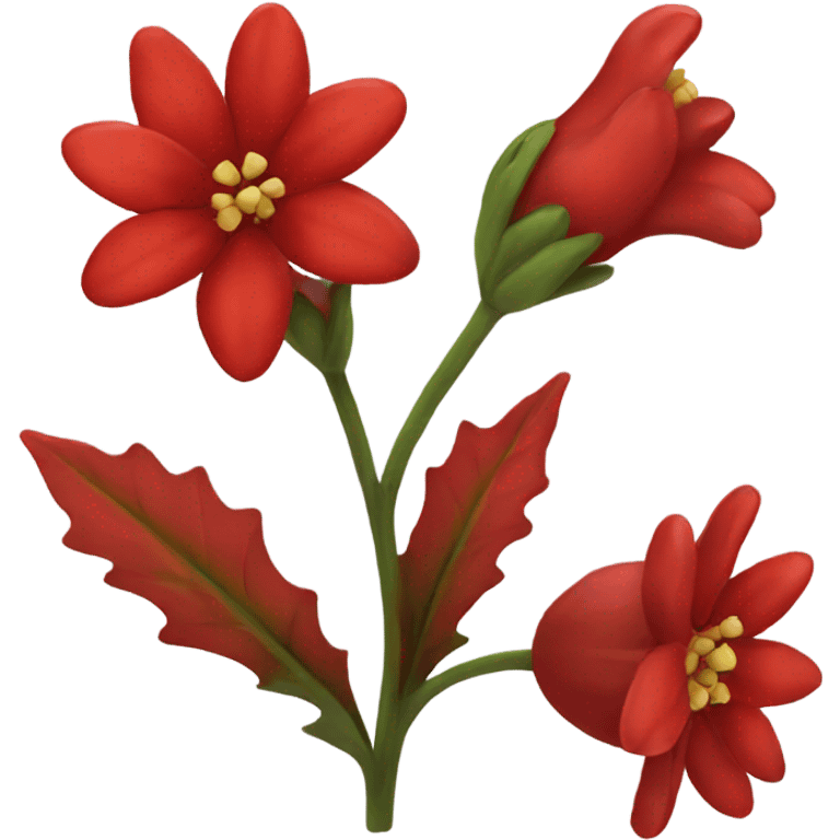 Red Christmas flower emoji