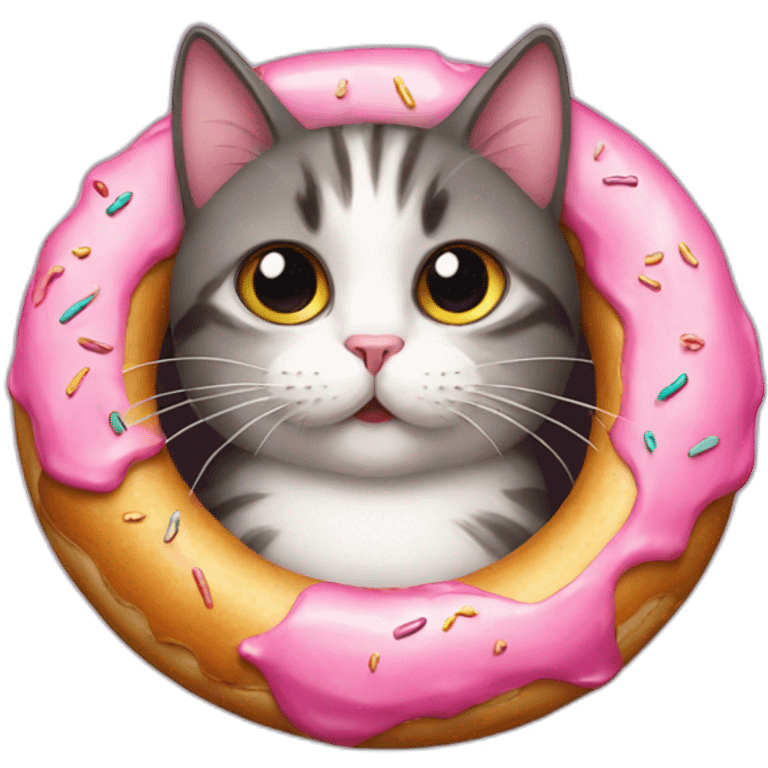 cat with Donut emoji