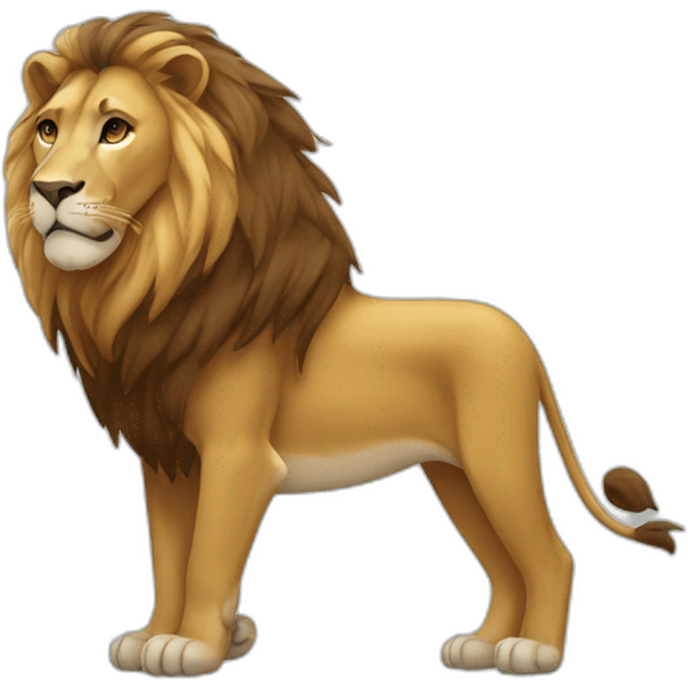 Thin lion emoji