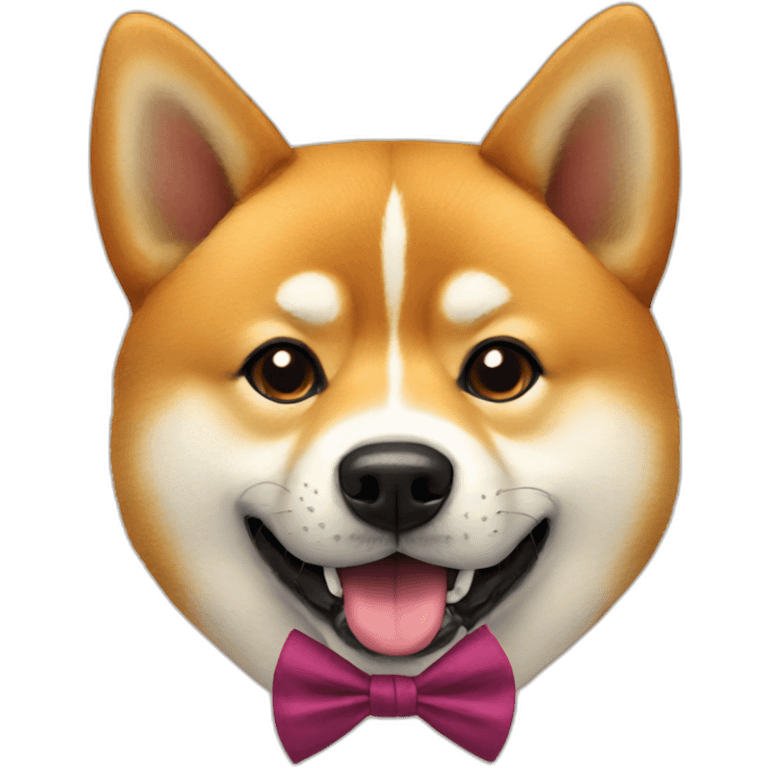 Shiba with bowtie emoji