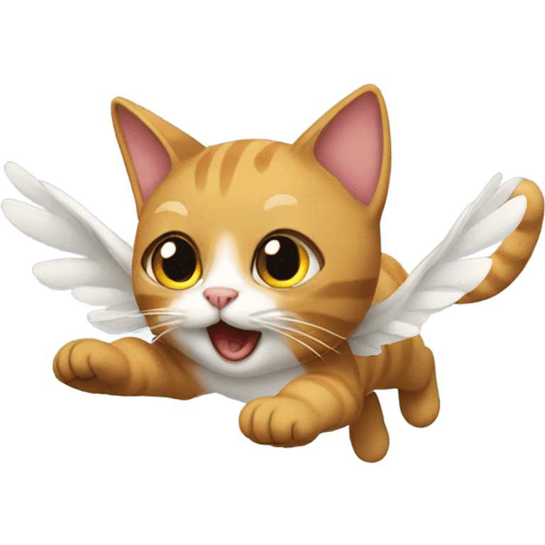 cat flying emoji