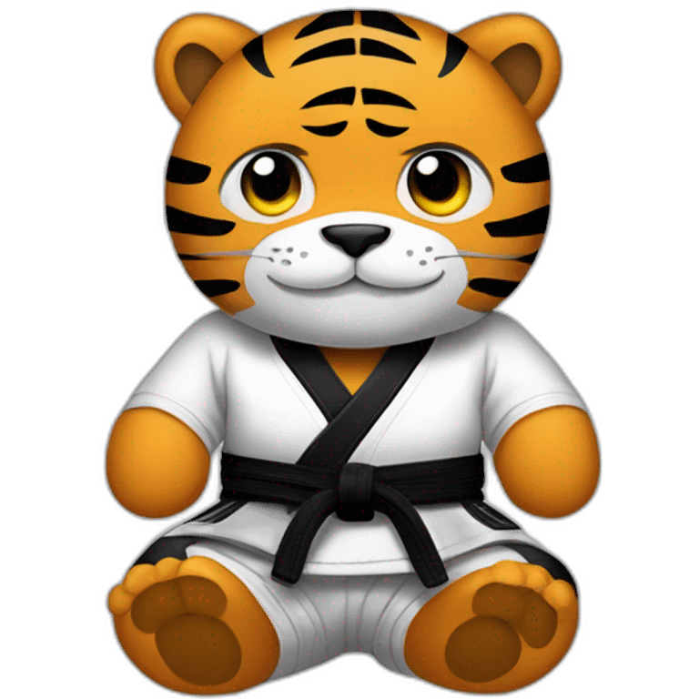 Tiger jiu-jitsu black belt with his arms crossed emoji