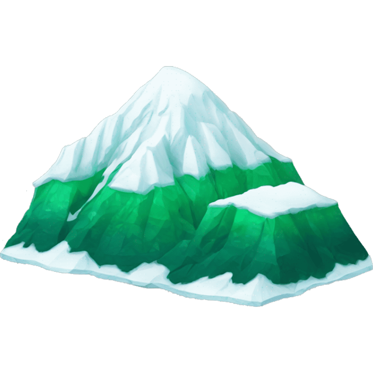 berg mit schnee andere seite grün Marokko emoji