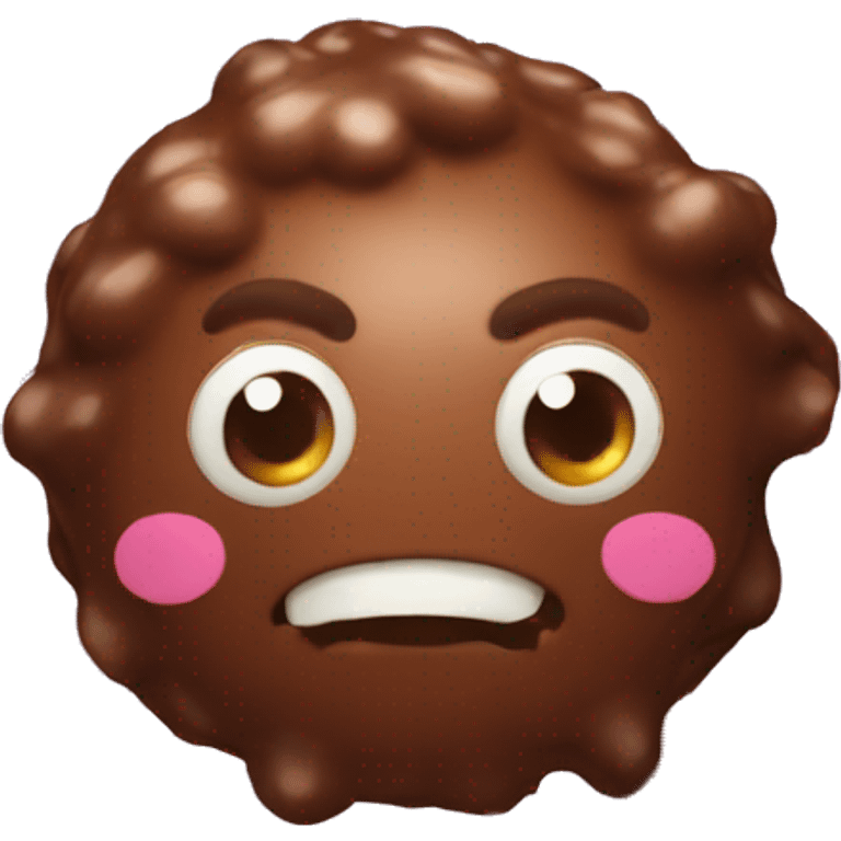 Un monstre mange du chocolat  emoji