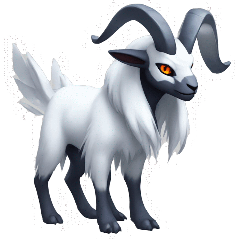 Edgy Cool Absol-Goat-Pokémon Full Body emoji