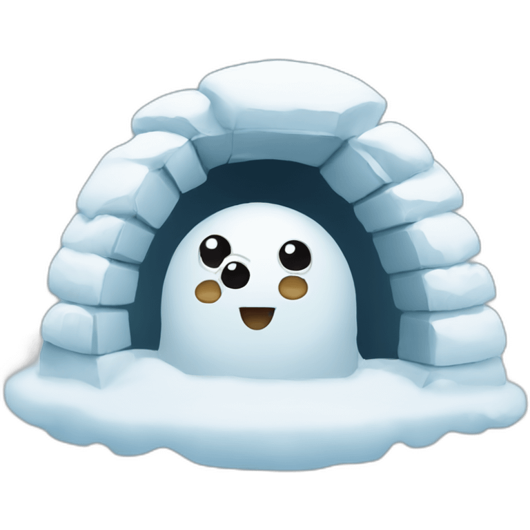 igloo enjoying face emoji