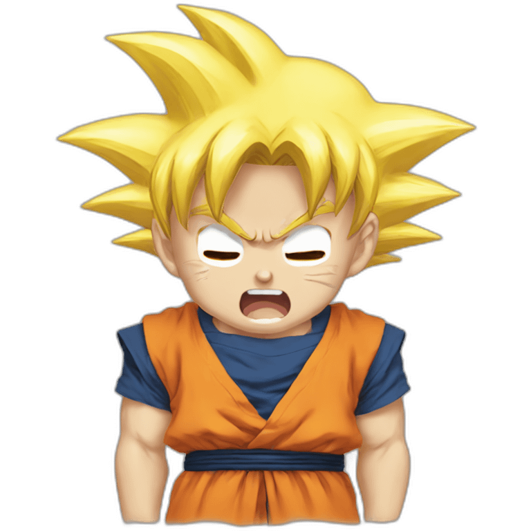 cute kid goku crying emoji