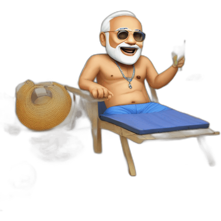 Narendra modi beach party emoji