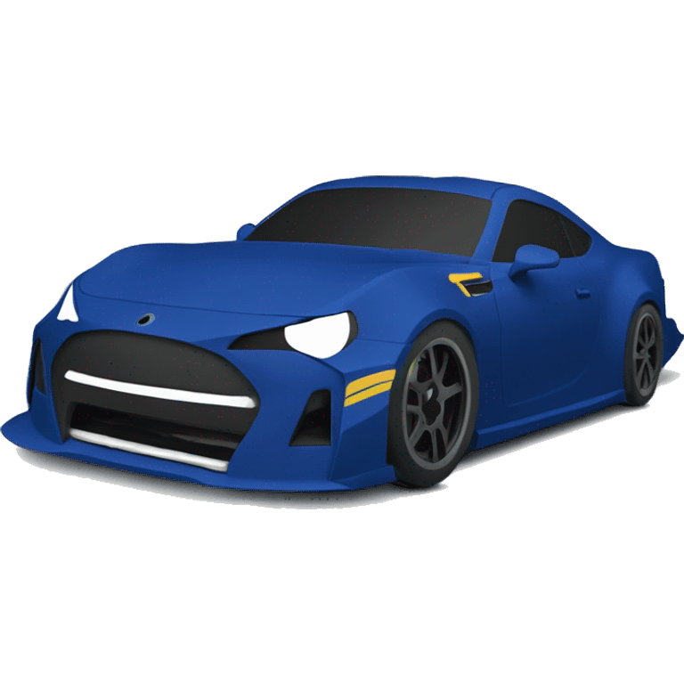 Precise wide-body dark blue Cardstock Papercraft fr-s racecar emoji