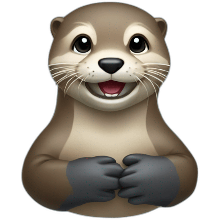 loutre avec équipement de plongée emoji