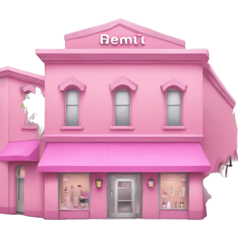 pink location with beauty salon in the middle emoji