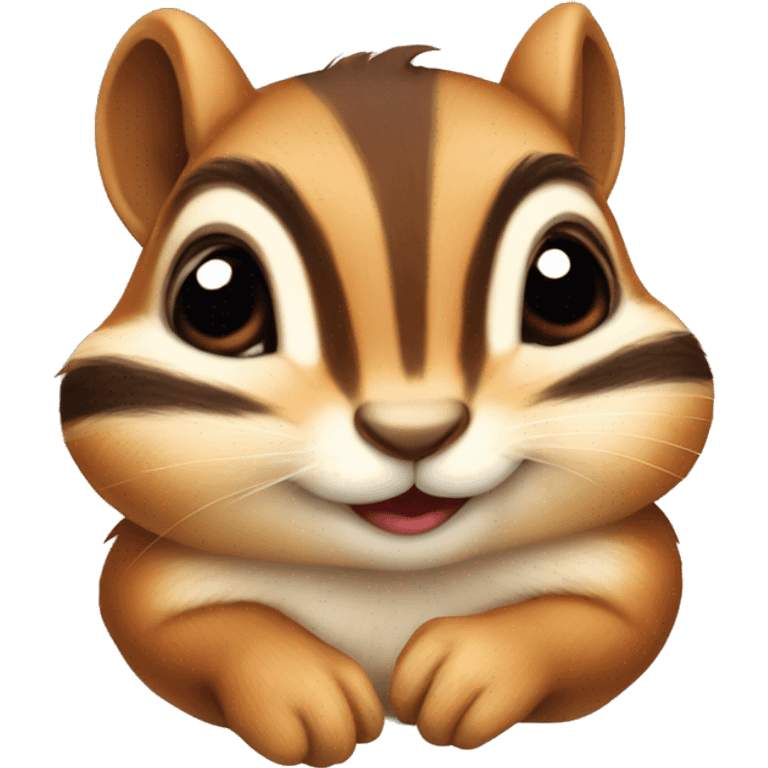 cute chipmunk, with bow emoji