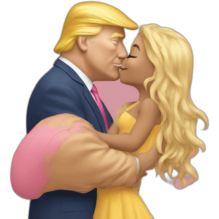 trump kissing his daughter, positivity, inclusiveness emoji