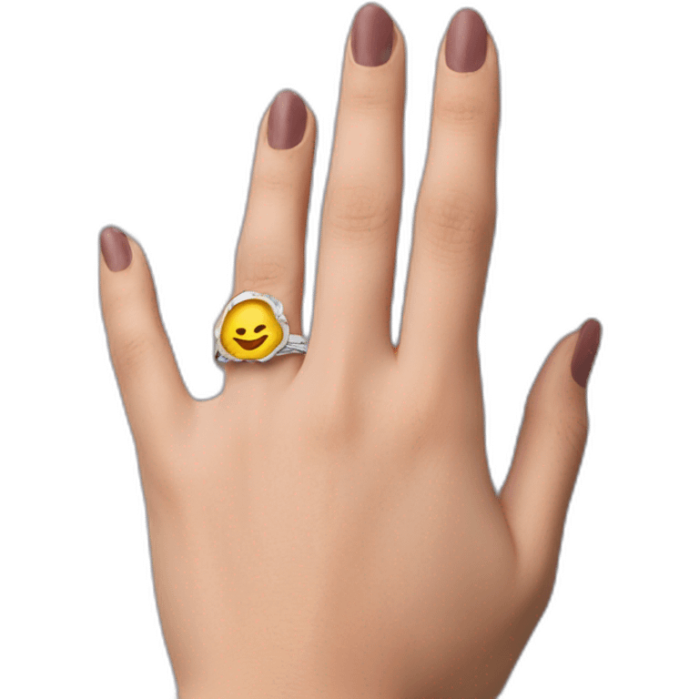 Bague pour les mains sur les dent emoji